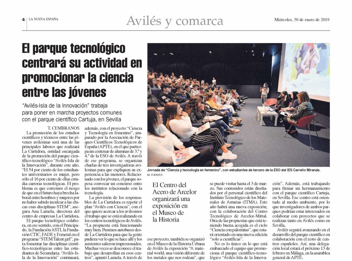 El Parque Tecnológico centrará su actividad en promocionar la ciencia entre las jóvenes